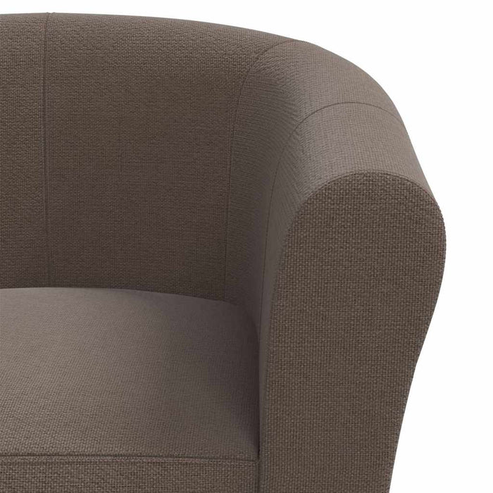 Fotoliu cu taburet pentru picioare, gri taupe, material textil WALTI