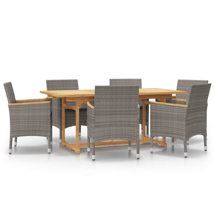 Set mobilier de grădină cu perne, gri, 7 piese WALTI