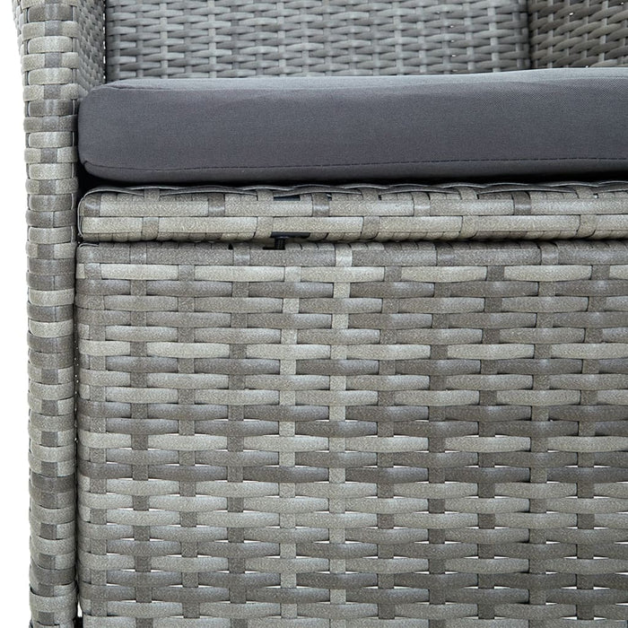 Set mobilier de grădină cu perne, gri, 7 piese WALTI