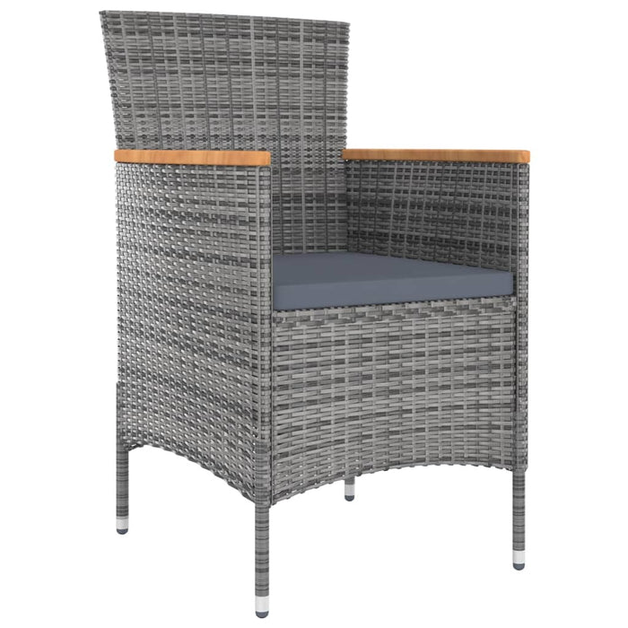 Set mobilier de grădină cu perne, gri, 9 piese WALTI