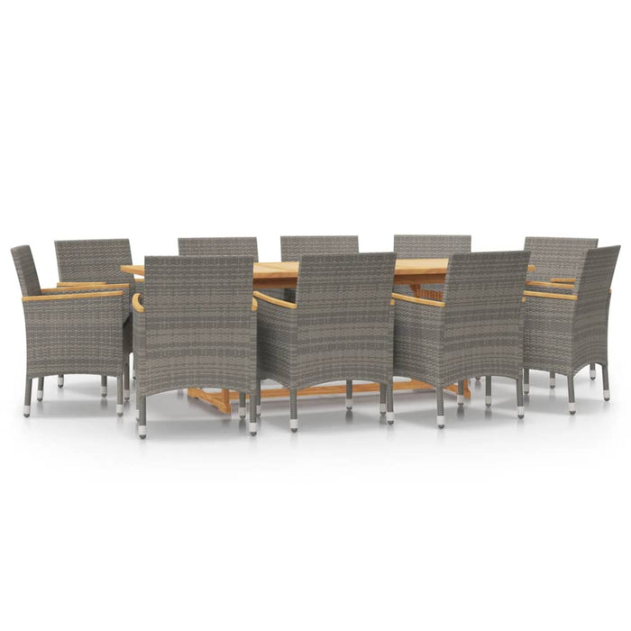 Set mobilier de grădină cu perne, 11 piese, gri - WALTI WALTI