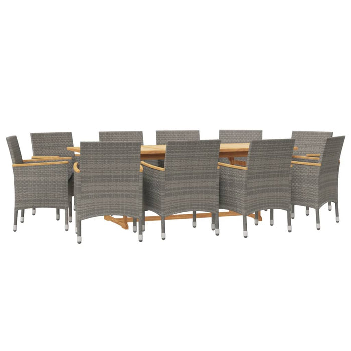 Set mobilier de grădină cu perne, 11 piese, gri - WALTI WALTI