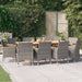 Set mobilier de grădină cu perne, 11 piese, gri - WALTI WALTI
