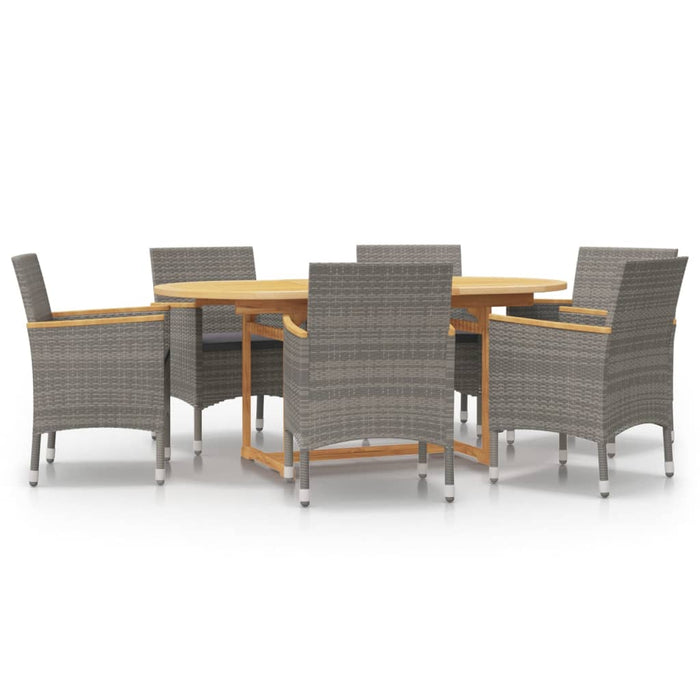 Set mobilier de grădină cu perne, 7 piese, gri - WALTI WALTI