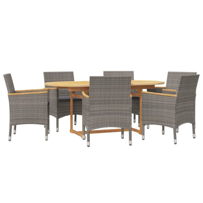 Set mobilier de grădină cu perne, 7 piese, gri - WALTI WALTI