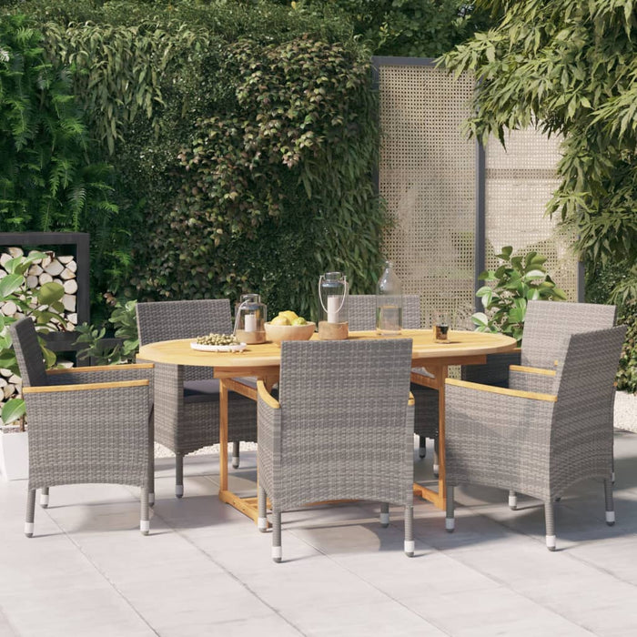 Set mobilier de grădină cu perne, 7 piese, gri - WALTI WALTI