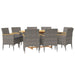 Set mobilier de grădină cu perne, 9 piese, gri - WALTI WALTI