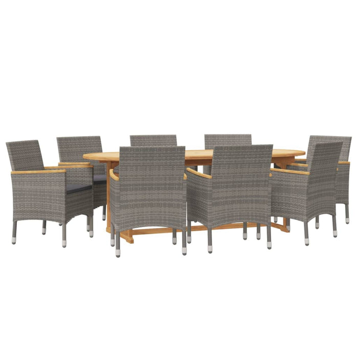 Set mobilier de grădină cu perne, 9 piese, gri - WALTI WALTI