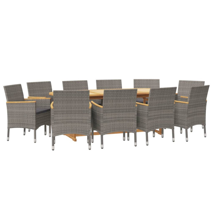 Set mobilier de grădină cu perne, 11 piese, gri - WALTI WALTI