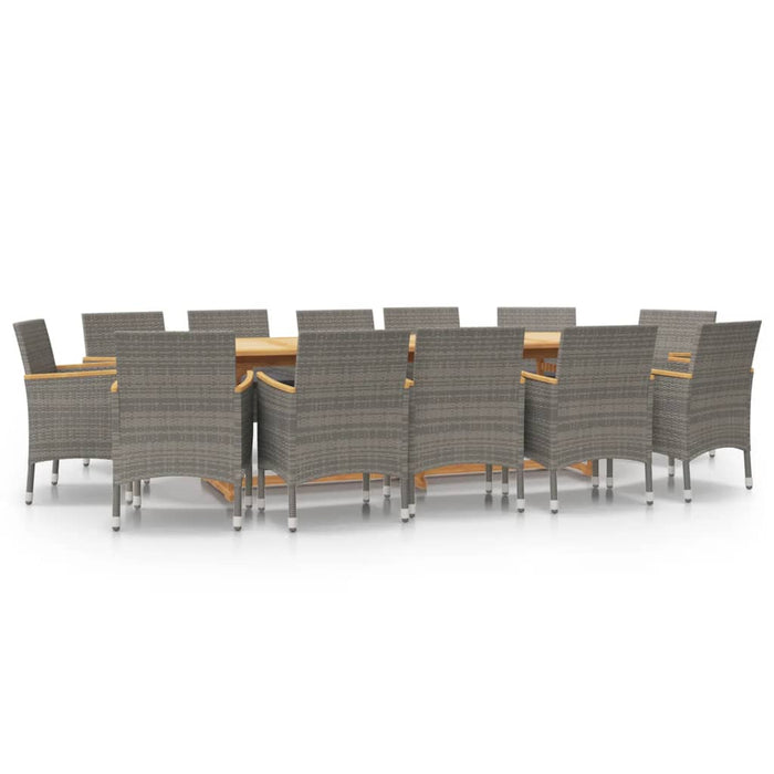 Set mobilier de grădină cu perne, 13 piese, gri - WALTI WALTI