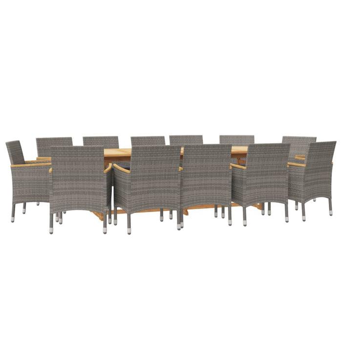 Set mobilier de grădină cu perne, 13 piese, gri - WALTI WALTI