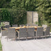 Set mobilier de grădină cu perne, 13 piese, gri - WALTI WALTI
