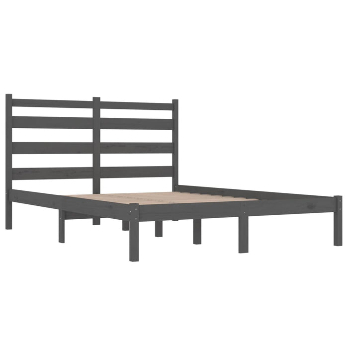 Cadru de pat, gri, 200x200 cm, lemn masiv de pin - WALTI WALTI