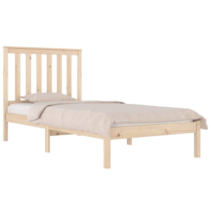 Cadru de pat mic single, 75x190 cm, lemn masiv de pin WALTI