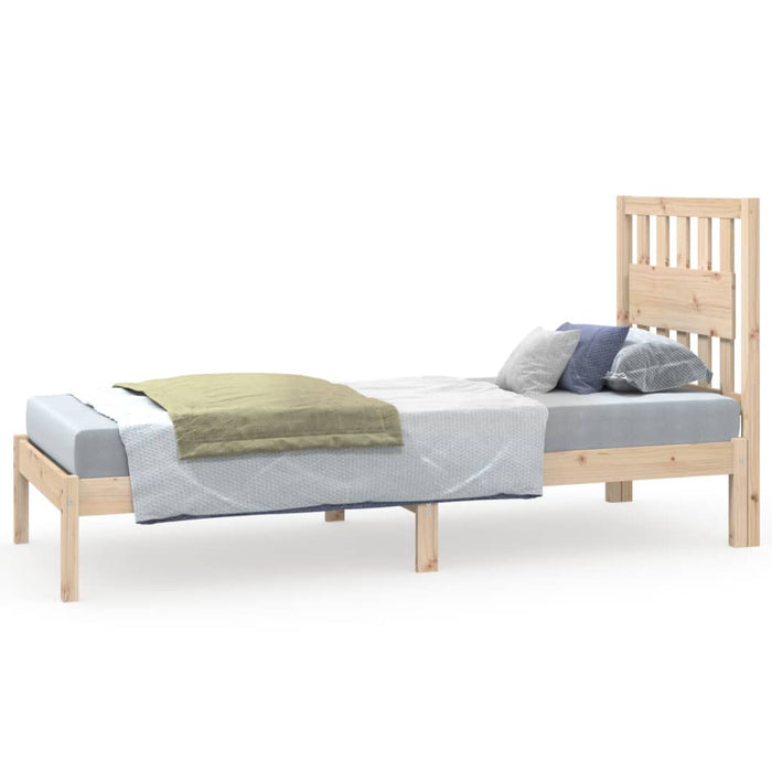 Cadru de pat mic single, 75x190 cm, lemn masiv de pin - WALTI WALTI