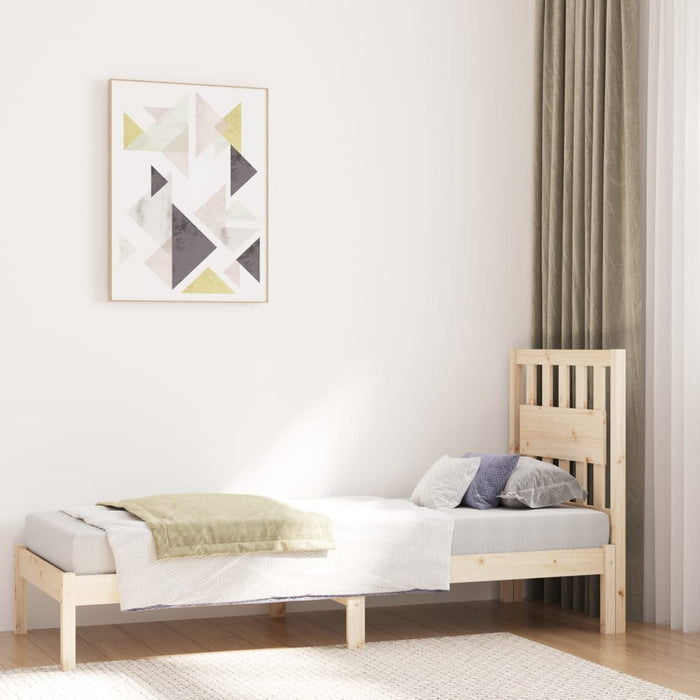 Cadru de pat mic single, 75x190 cm, lemn masiv de pin - WALTI WALTI