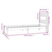 Cadru de pat mic single, 75x190 cm, lemn masiv de pin - WALTI WALTI