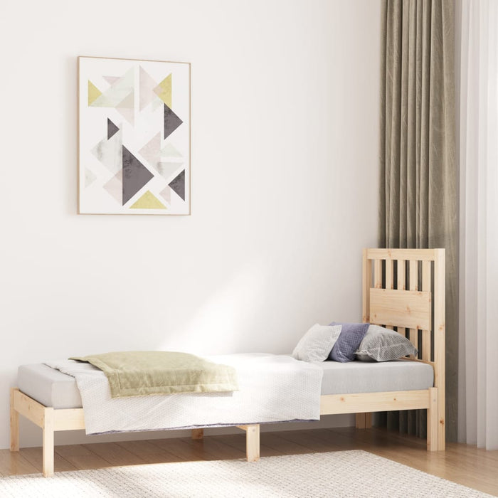 Cadru de pat mic single, 75x190 cm, lemn masiv de pin - WALTI WALTI