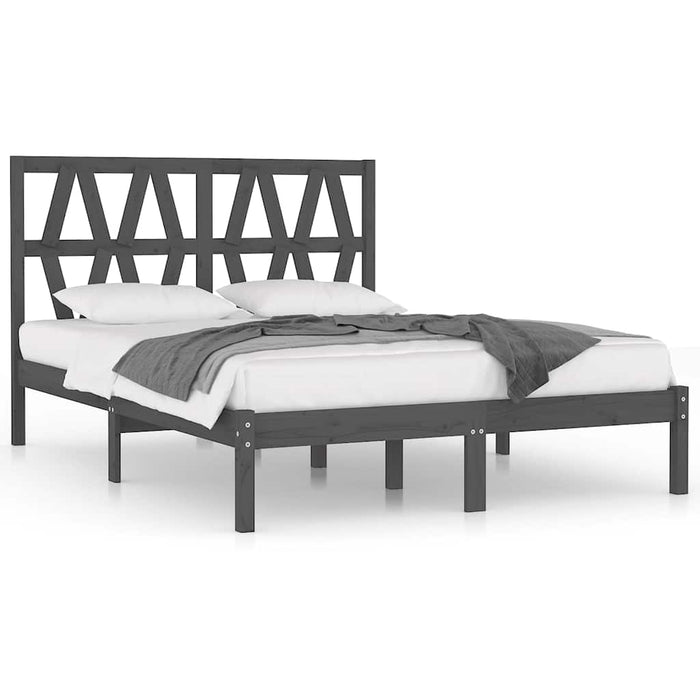Cadru de pat Super King, gri, 180x200 cm, lemn masiv de pin WALTI
