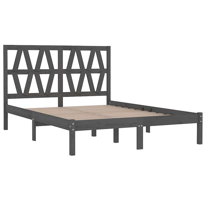 Cadru de pat Super King, gri, 180x200 cm, lemn masiv de pin WALTI