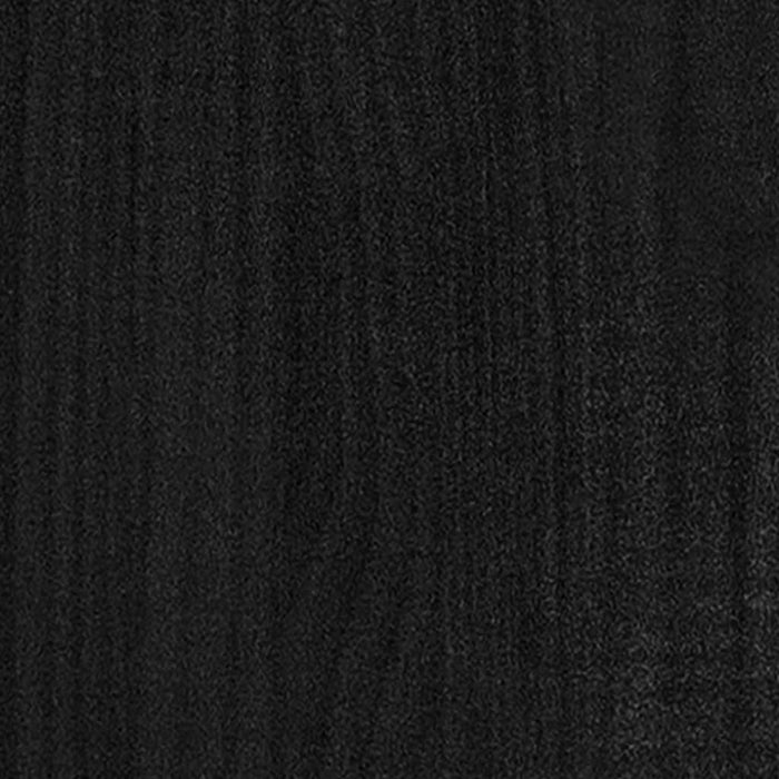 Cadru de pat mic single, negru, 75x190 cm, lemn masiv - WALTI WALTI