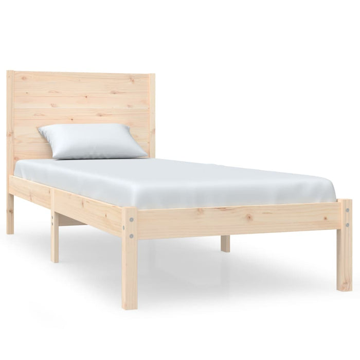Cadru de pat single, 90x190 cm, lemn masiv WALTI