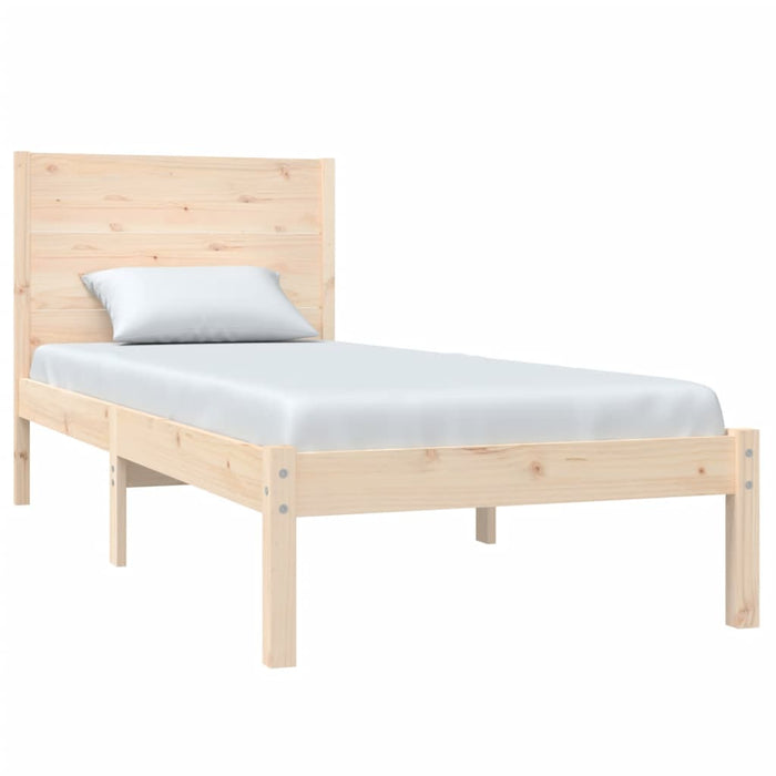 Cadru de pat single, 90x190 cm, lemn masiv WALTI