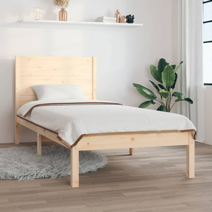 Cadru de pat single, 90x190 cm, lemn masiv WALTI