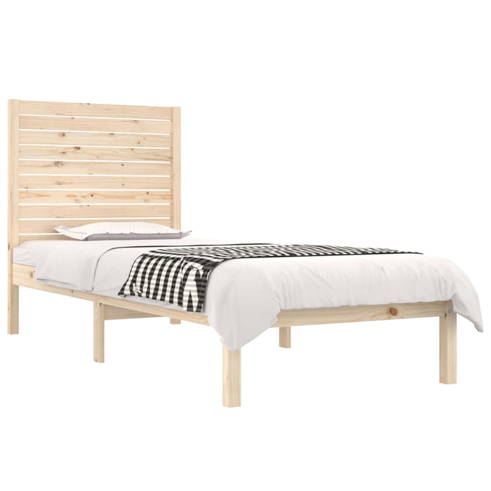 Cadru de pat single, 90x190 cm, lemn masiv WALTI