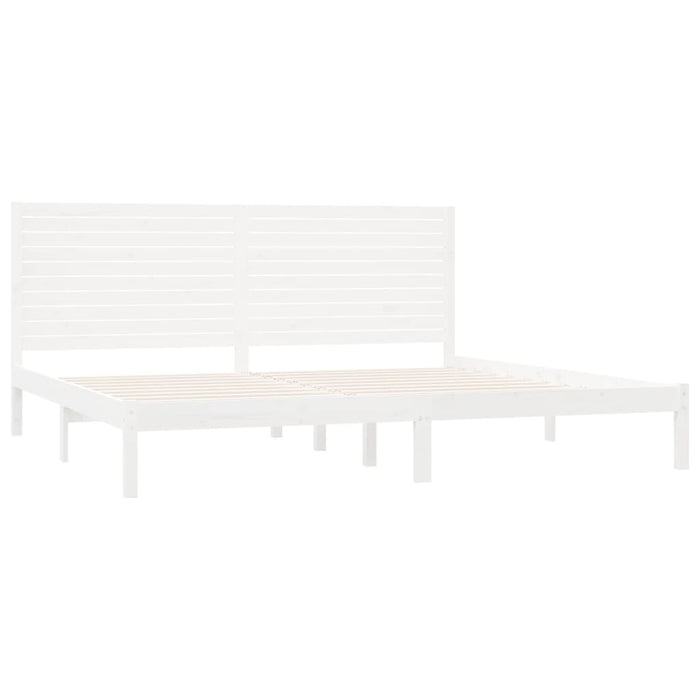 Cadru de pat Super King, alb, 180x200 cm, lemn masiv - WALTI WALTI