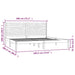 Cadru de pat Super King, alb, 180x200 cm, lemn masiv - WALTI WALTI