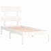Cadru de pat single, alb, 90x190 cm, lemn masiv - WALTI WALTI