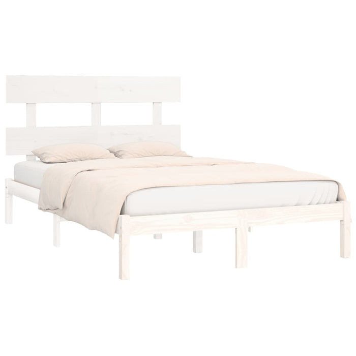 Cadru de pat Super King, alb, 180x200 cm, lemn masiv WALTI