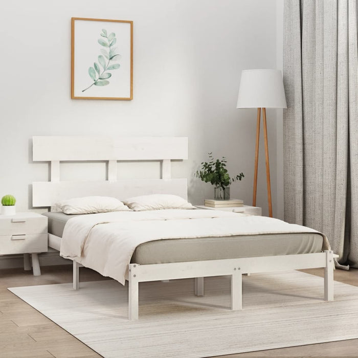 Cadru de pat Super King, alb, 180x200 cm, lemn masiv WALTI