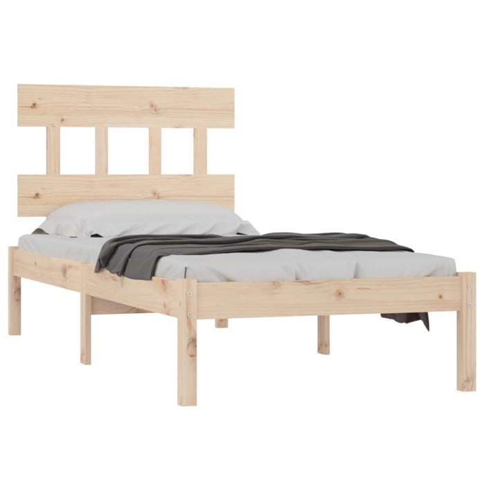 Cadru de pat single, 90x190 cm, lemn masiv WALTI