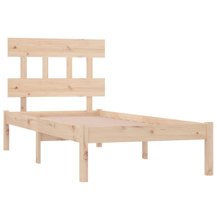 Cadru de pat single, 90x190 cm, lemn masiv WALTI