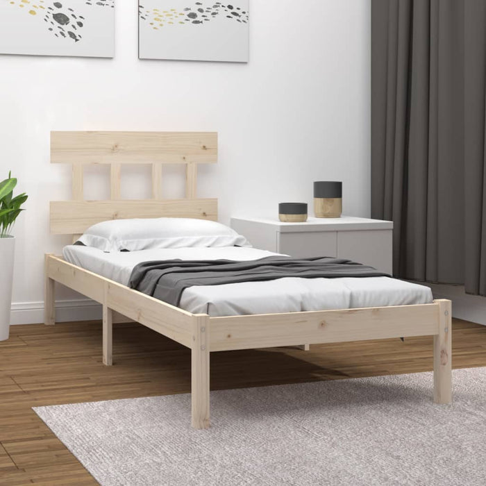 Cadru de pat single, 90x190 cm, lemn masiv WALTI