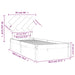 Cadru de pat single, 90x190 cm, lemn masiv - WALTI WALTI