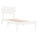 Cadru de pat single, alb, 90x190 cm, lemn masiv - WALTI WALTI