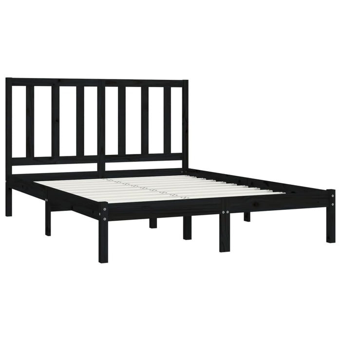 Cadru de pat, negru, 140x190 cm, lemn masiv de pin - WALTI WALTI
