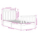 Cadru de pat mic single, negru, 75x190 cm, lemn masiv - WALTI WALTI