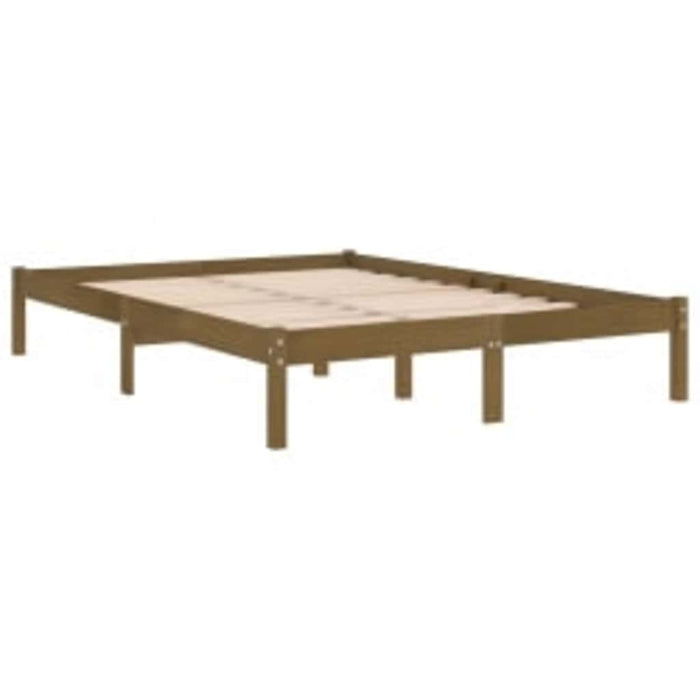 Cadru de pat Super King, maro miere, 180x200 cm, lemn masiv WALTI
