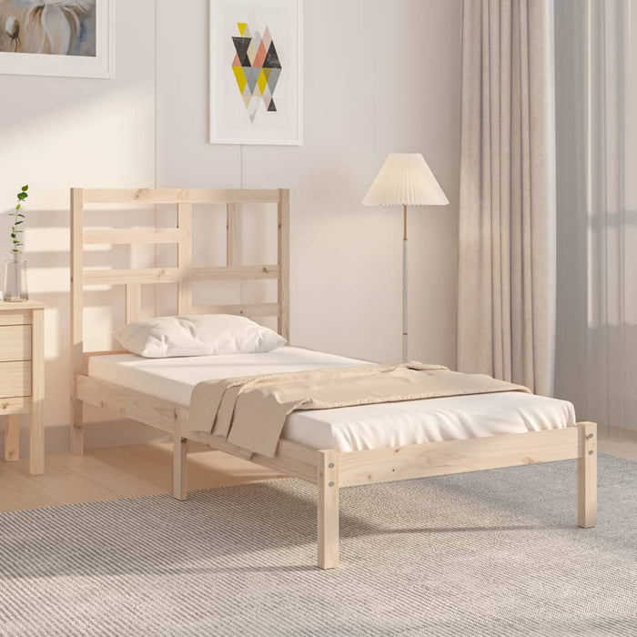 Cadru de pat single, 90x190 cm, lemn masiv - WALTI WALTI