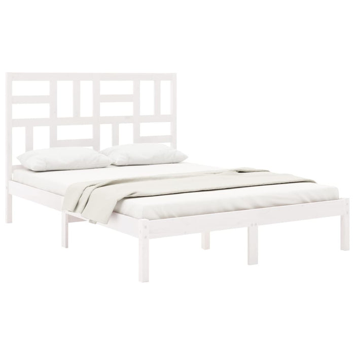 Cadru de pat King Size, alb, 150x200 cm, lemn masiv - WALTI WALTI