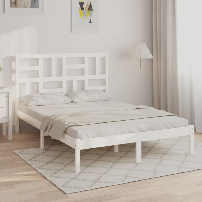 Cadru de pat King Size, alb, 150x200 cm, lemn masiv - WALTI WALTI