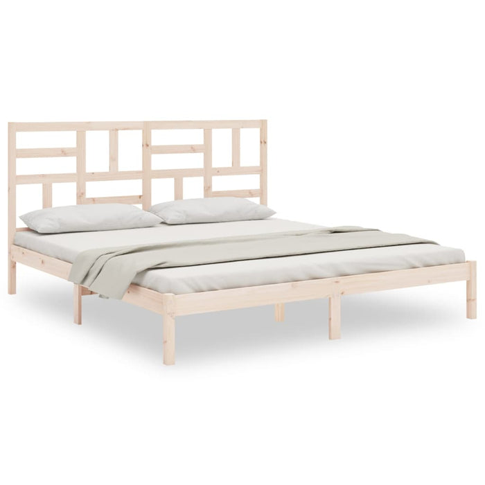 Cadru de pat fără saltea, 200x200 cm, lemn masiv WALTI