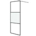 Perete cabină duș walk-in negru 80x195 cm sticlă ESG semi-mată - WALTI WALTI