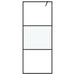 Perete cabină duș walk-in negru 80x195 cm sticlă ESG semi-mată - WALTI WALTI