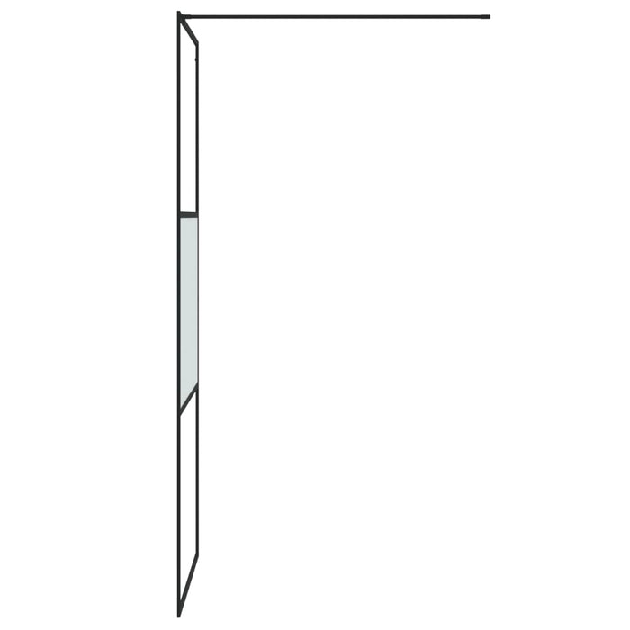Perete cabină duș walk-in negru 80x195 cm sticlă ESG semi-mată - WALTI WALTI
