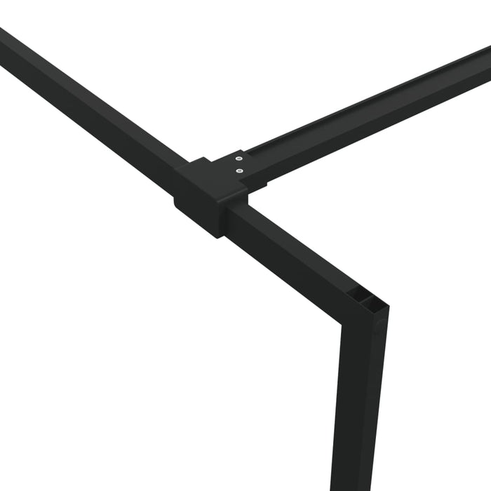 Perete cabină duș walk-in negru 80x195 cm sticlă ESG semi-mată - WALTI WALTI